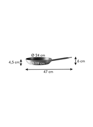Tescoma 24cm Grandchef Frying Pan with Long Handle, 606824, 47x24.8x6.2 cm, Silver