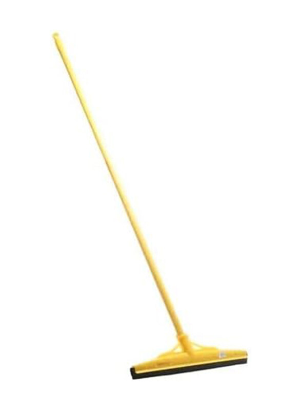 Classy Touch Floor Wiper with Stick, 43.5 x 129cm, Black/Yellow