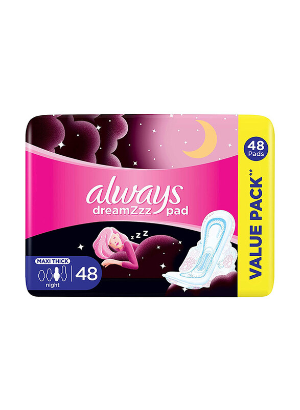 

Always Cottony Soft Maxi Thick Night Sanitary Pads with Wings, 48 Pieces