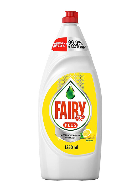 

Fairy Plus Lemon Dishwashing Liquid Soap with Alternative Power To Bleach, 1.25 Liters