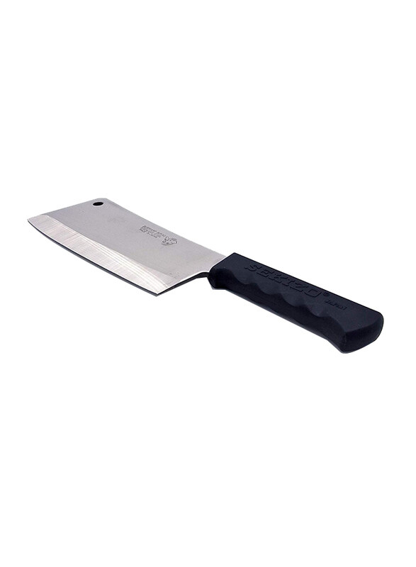 

News Corporation 7-inch Plastic Handle Cleaver Knife, 1002-PC-7, Black/Silver