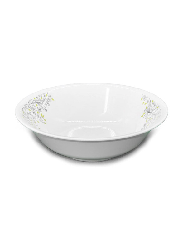 Malaplast Thailand 8-inch Ceramic Round Bowl, White