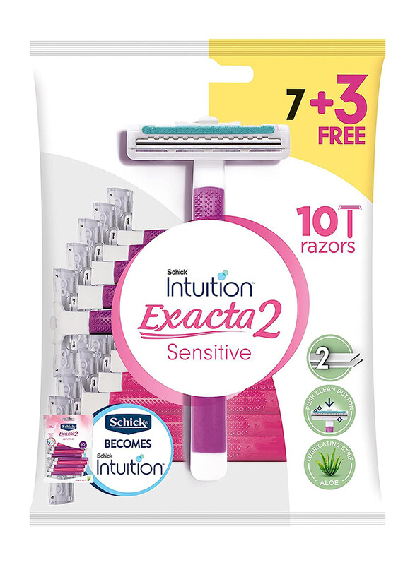 

Intuition Exacta 2 Sensitive Disposable Razor for Women, 10 Pieces