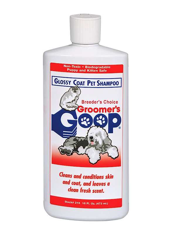 Goop Groomer's Glossy Coat Pet Shampoo for Dogs & Cats, 473ml, White