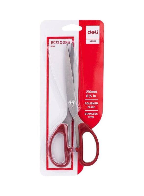 

Deli 210mm Scissors, Red