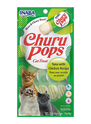 Inaba Churu Pops Tuna-Chicken Cats Wet Food, 60g, 4 Sticks/Pack