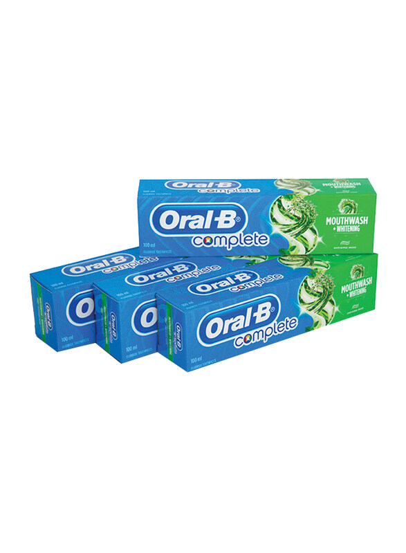 

Oral B Complete Mouthwash + Whitening Toothpaste, 4 x 100ml