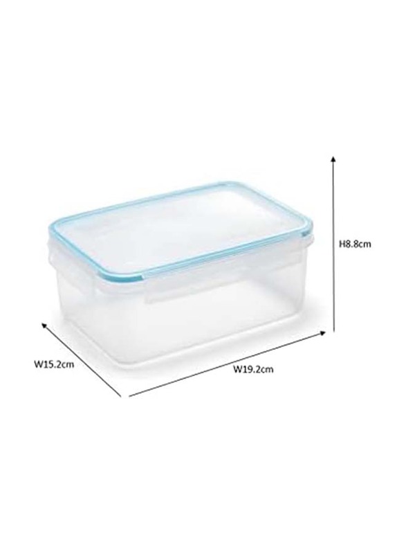 Addis Rectangular Clip and Close Food Storage Box, 2L, Clear