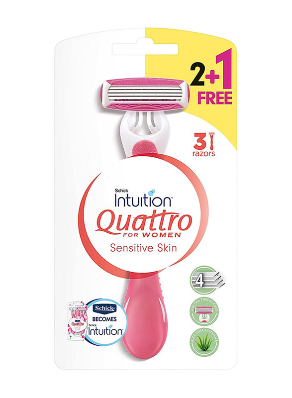 

Intuition Quattro Shaving Disposable Razor for Women, 2 Pieces