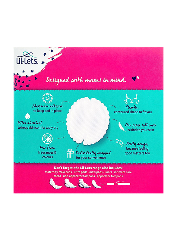 Lil-Lets Maternity Breast Pads, 30 Pieces, White