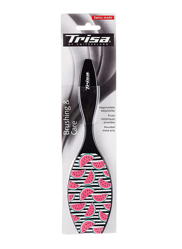 Trisa Special Edition Large Brushing Rubber Cushion Metal Pins Hair Brush for All Hair Types, Assorted, 1 Piece