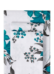 Aceir 3-Piece 180 TC Premium Collection Printed Cotton Bedsheet Set, 1 Bedsheet + 2 Pillow Cases, Queen, Alto County