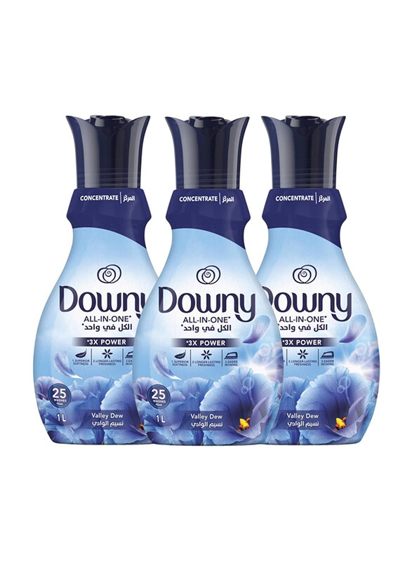 

Downy Concentrate Fabric Softener Valley Dew, 3 x 1 Liter