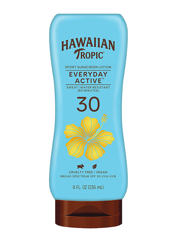 Hawaiian Tropic Island Sport Ultra Light High Performance SPF 30 Suncreen Lotion, 236ml