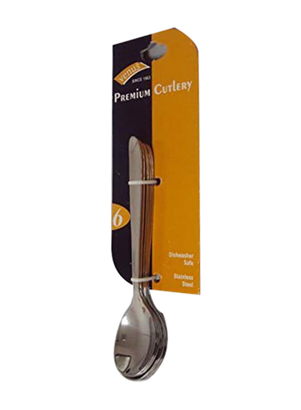 Venus 6-Piece Tea Spoon, 11-12,107,115, Silver