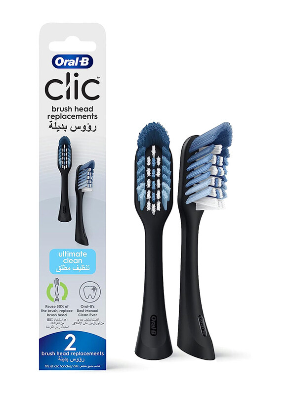 

Oral B Clic Replacement Toothbrush Heads, 2 Pieces