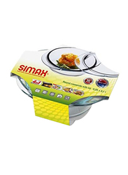 Simax Casserole Round with Lid, 6886/6896, 15.24x12.07x4.45 cm, Clear