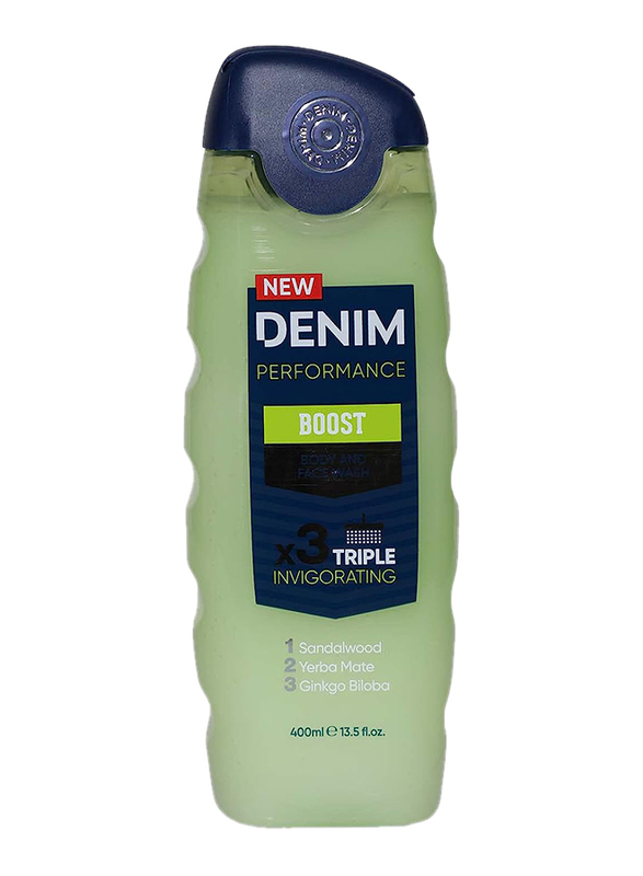 Denim 2-in-1 Body & Face Wash Energy, 400 ml