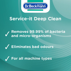 Dr. Beckmann Service It Deep Clean Washing Machine Cleaner Powder, 250g