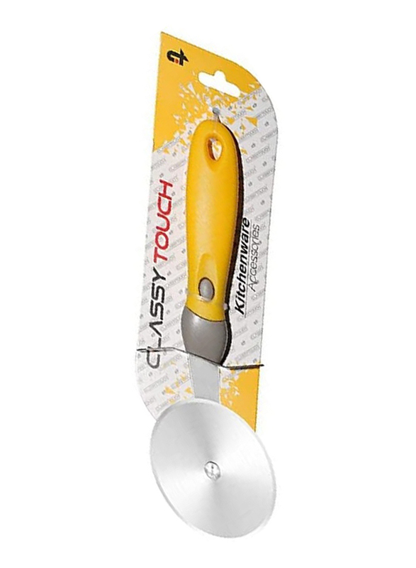 Classy Touch Stainless Steel Wheel Pizza Cutter, Multicolour