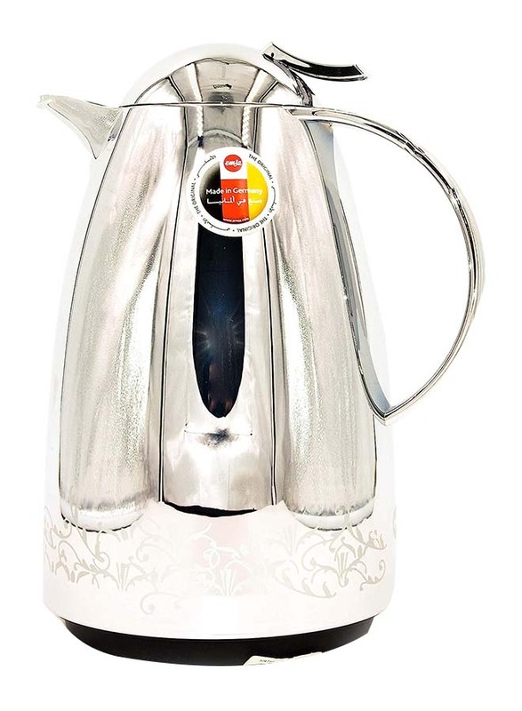 Emsa 1.5 Ltr Auberge Quick Tip Flask, 2256328, Chrome