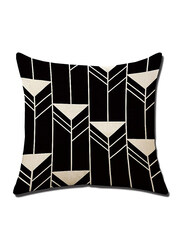 ACEIR 45 x 45cm Geometry Printed Cotton Blend Cushion Cover, Gold Black
