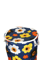 Rahalife Round Foldable Laundry Bag with Lid Zip Closure and Carry Handle, Multicolour