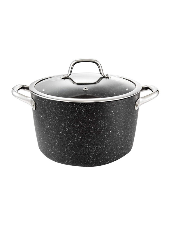 

Tescoma 6L President Stone Deep Pot with Cover, 780325, 21.5x32.5x21.5 cm, Grey