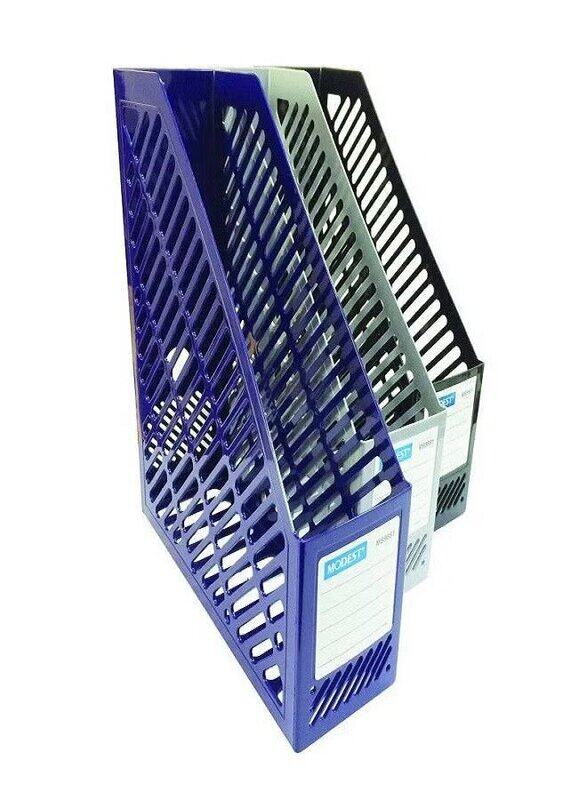 

Deli Magazine Rack, Black/Grey/Blue