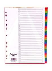 Deluxe PVC Colour Divider, 1-31 Tab, 10-Piece, 49431, Multicolour