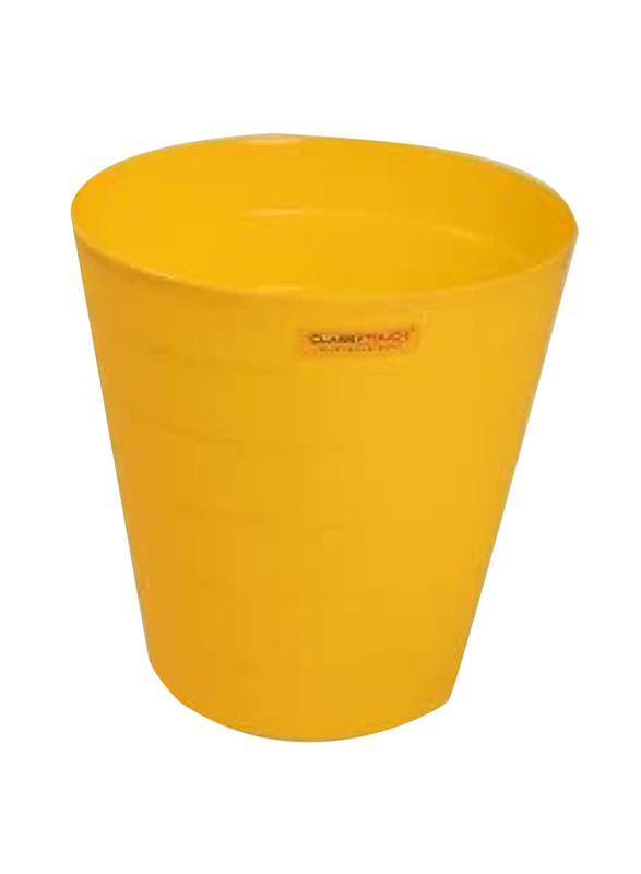 Classy Touch Dustbin Trash for Office Home Work Place, 28 x 28 x 25 cm, Yellow