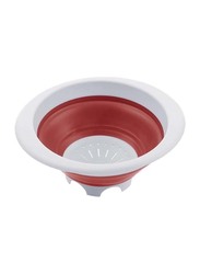 Emsa 27cm Smart Kitchen Collapsible Colander, Red/White