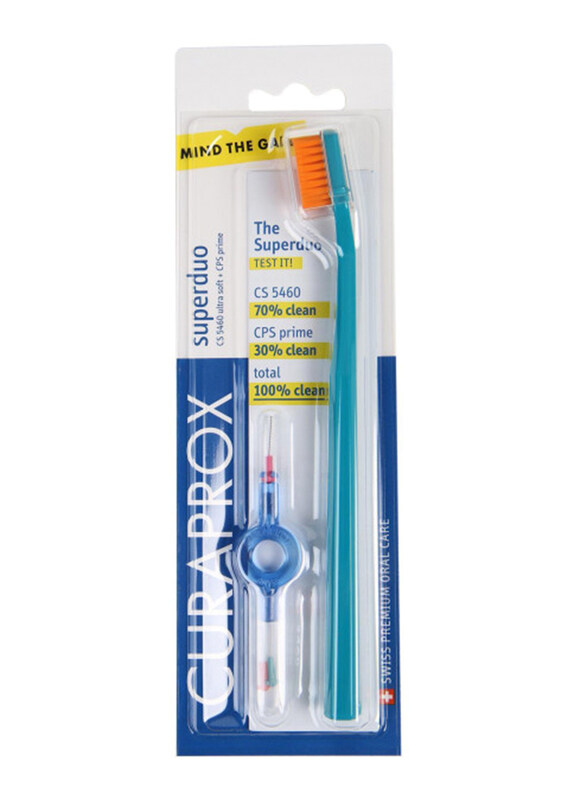 

Curaprox- Super Duo CS 5460 Ultra Soft Toothbrush & CPS Prime, 2 Pieces