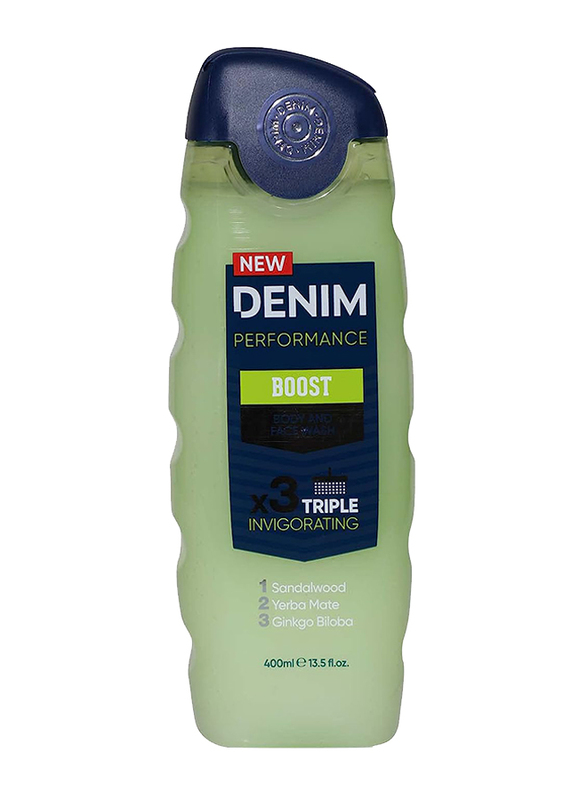 Denim 2-in-1 Body & Face Wash Boost, 400 ml