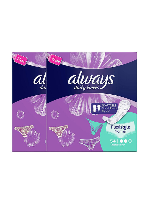 

Always Comfort Protect Pads Flexi Style Panty Liners, Normal, 108 Pieces