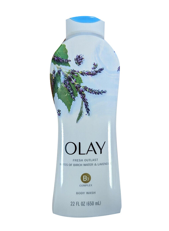 

Olay Fresh B3 Birch Water & Lavender Body Wash, 650ml, 2 Pieces