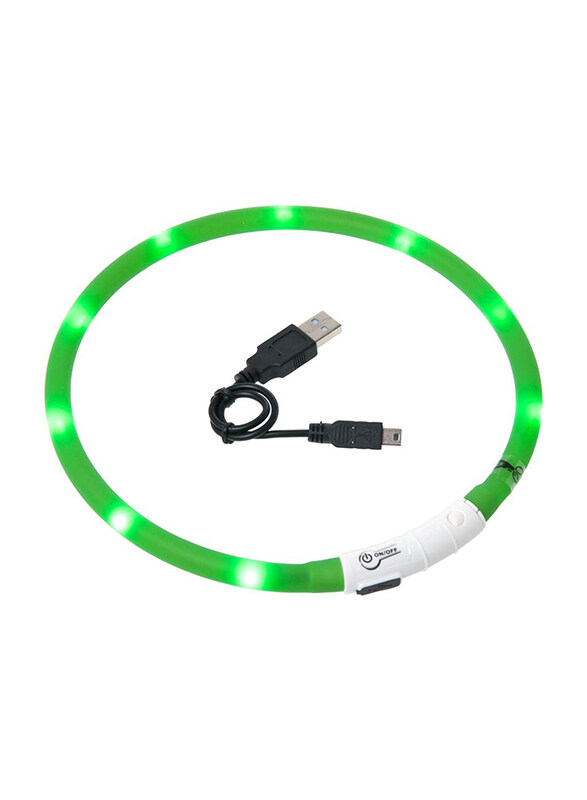 

Karlie Flamingo Visio Light Led Tube Collar Universal Shortenable, 70cm, Green