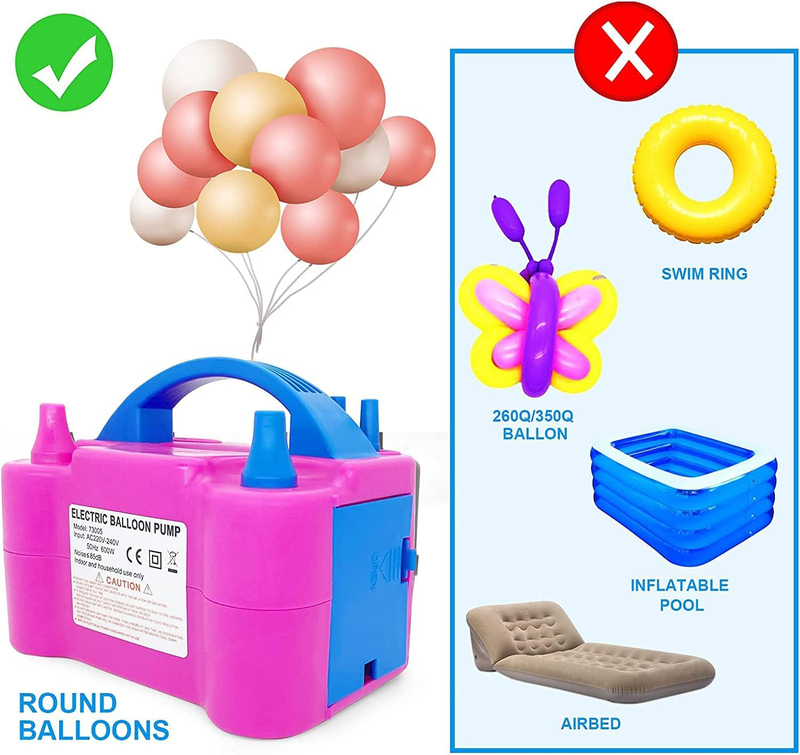 Rahalife Portable Electric Balloon Pump, Pink