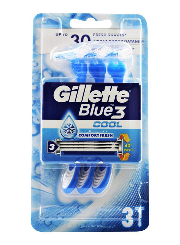

Gillette Blue 3 Cool Disposable Razors for Men, 3 Pieces