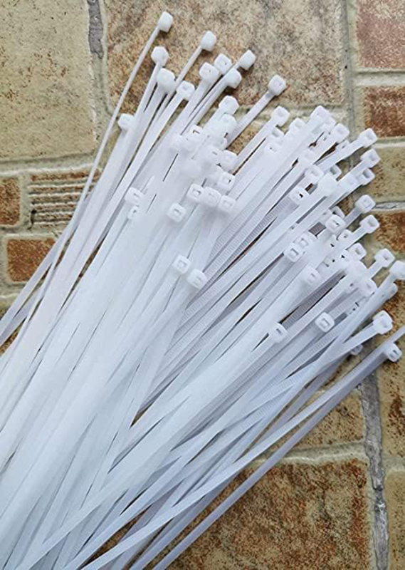 Rahalife Nylon Cable Ties, 250mm, 100-Piece, White