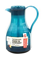 Emsa 1000ml Vieleck Quick Press Vacuum Flask, 514720, Turquoise