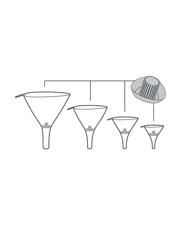 Tescoma 4-Piece Presto Funnels with Sieve, White