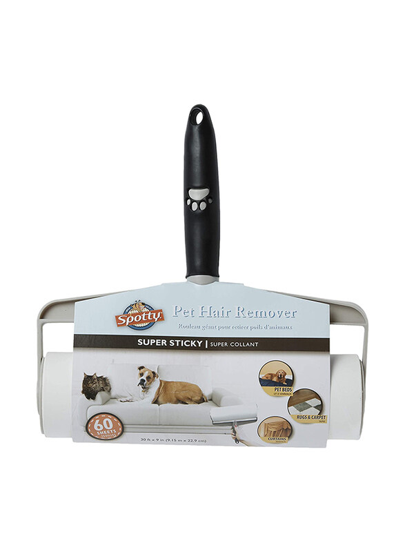 

Spotty Supersize Extra Stick Adhesive Lint Roller, 60 Sheets, Black