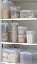 Addis Rectangular Clip and Close Food Storage Box, 2L, Clear