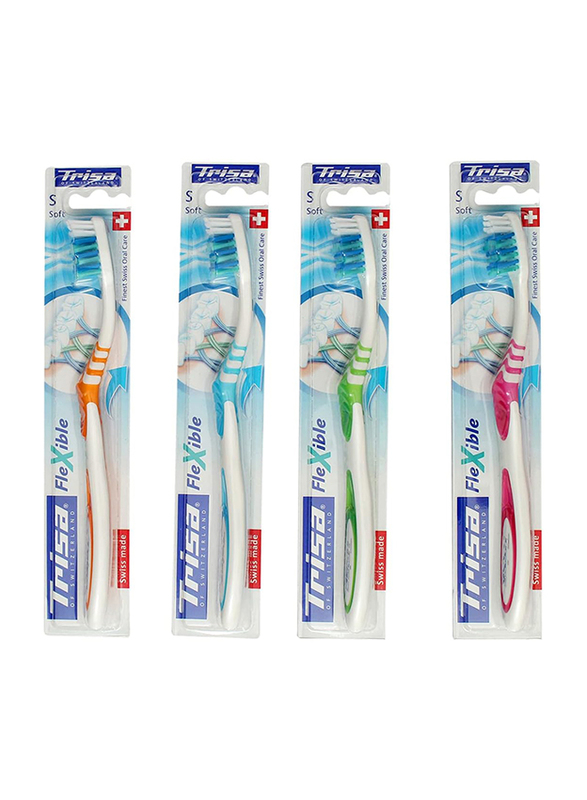 Trisa Flexible Toothbrush with Travel Cap, Soft, 1 Piece