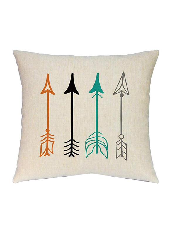 

ACEIR 45 x 45cm Arrows Printed Cotton Blend Cushion Cover, Multicolour