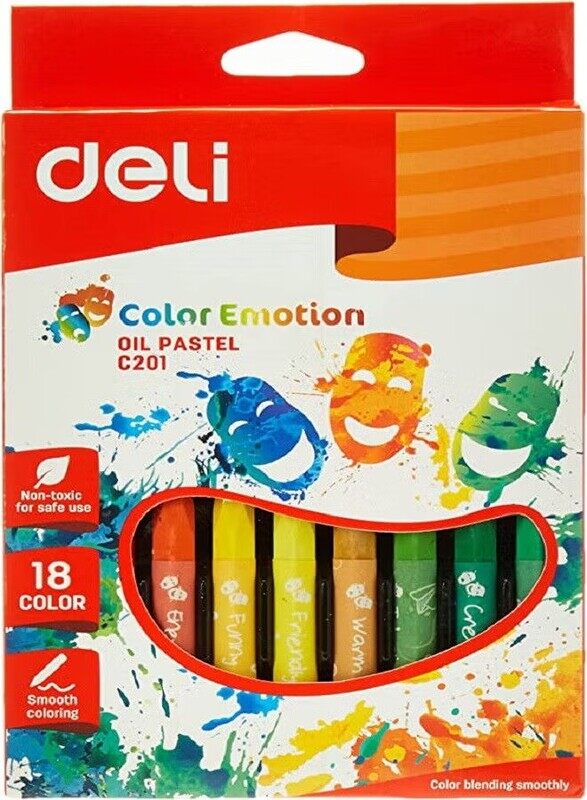 

Deli 18-Piece Oil Pastel Colour, Multicolour