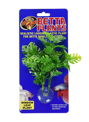 Zoo Med Betta Plant Realistic Looking Window Leaf Plant for Fish Tanks, 3 Oz, Black