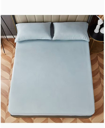 Aceir 3-Piece Microfiber Fitted Bedsheet Set, Queen, 150 x 200 + 30cm, Baby Blue
