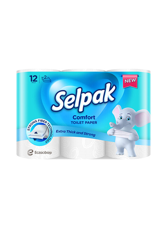 

Selpak 2-Ply Comfort Toilet Paper Rolls, 12 x 150 Sheets